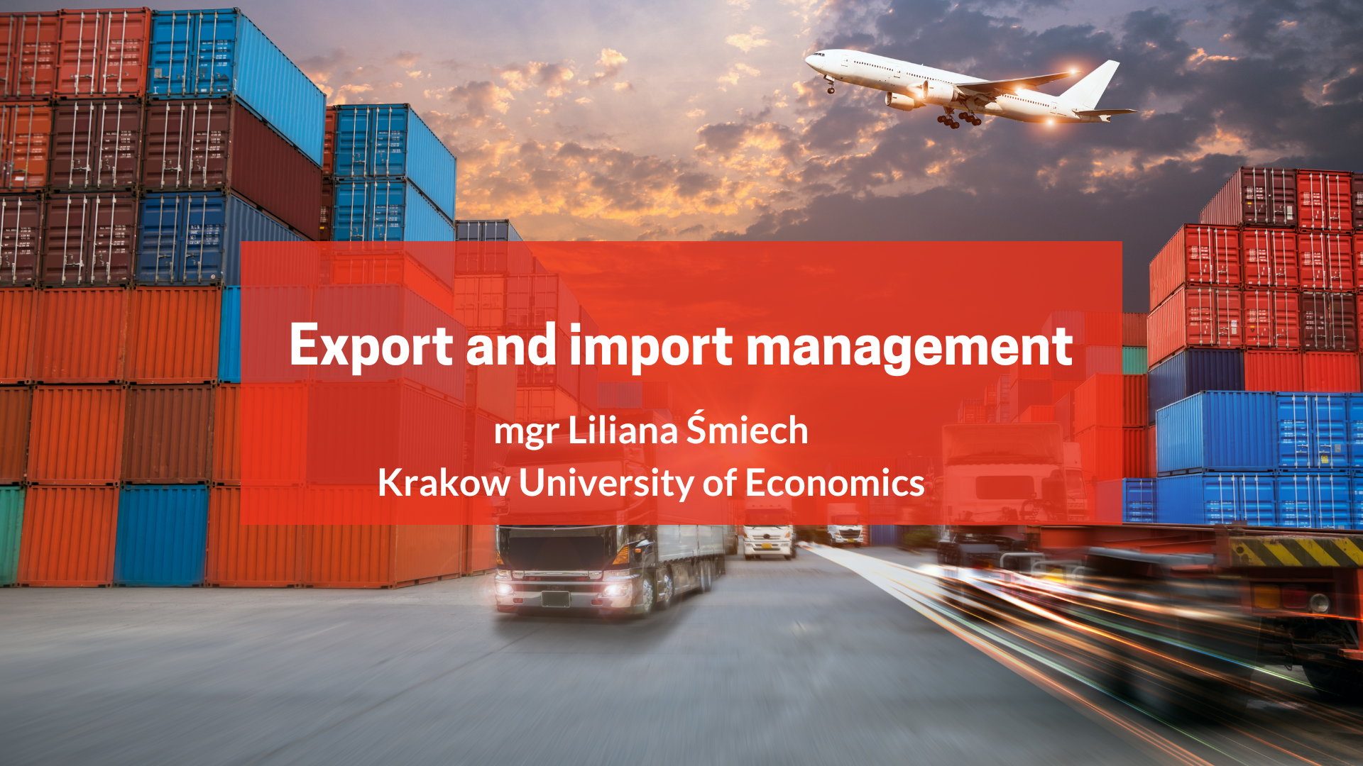 Export and import management 2023/2024