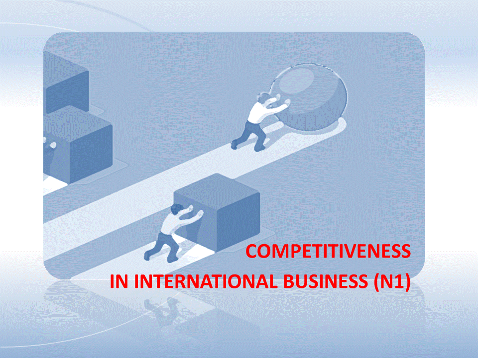 Competitiveness in International Business (part-time)