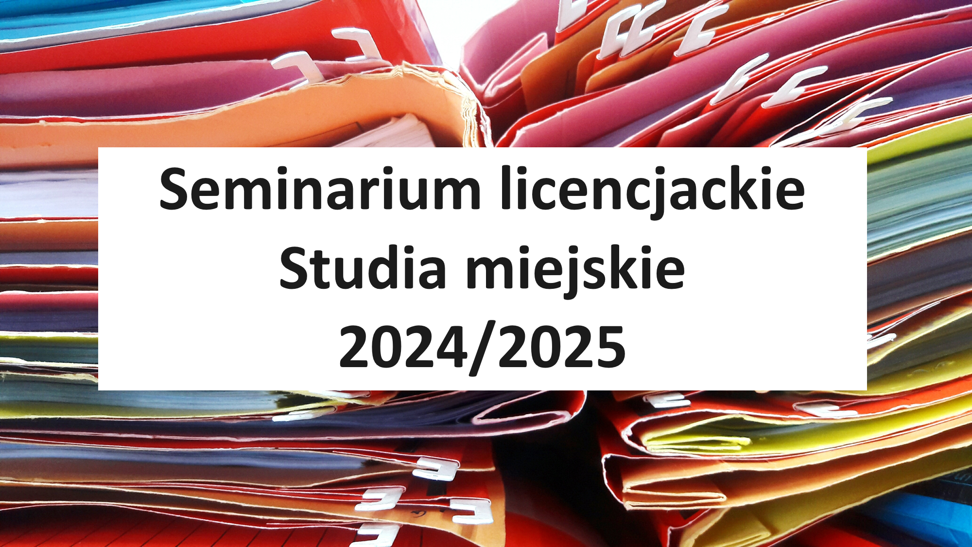 Seminarium licencjackie 2024/2025