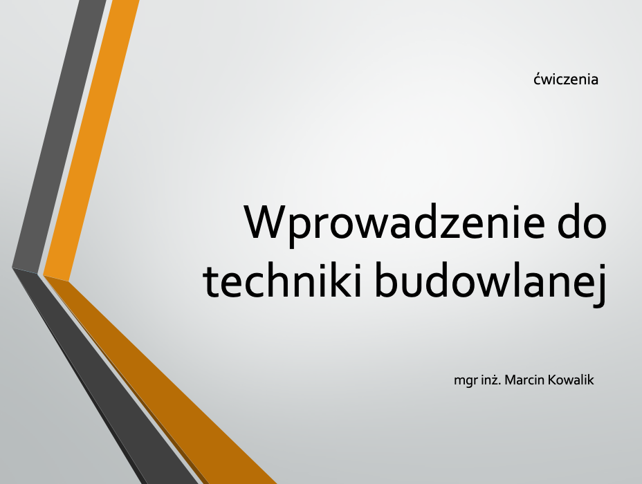 Wprowadzenie do techniki budowlanej 2026