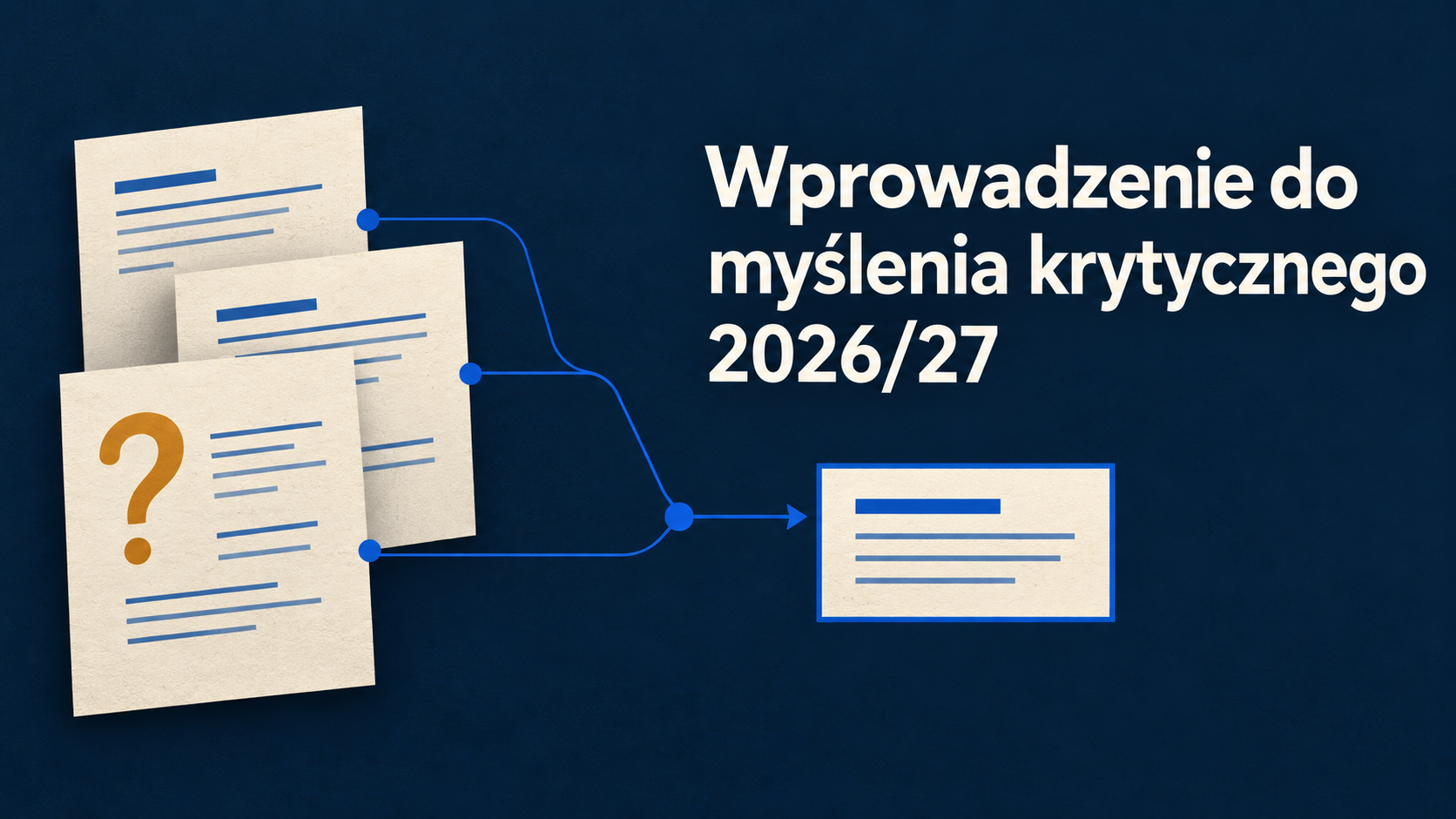 Wprowadzenie do myślenia krytycznego 2026/27