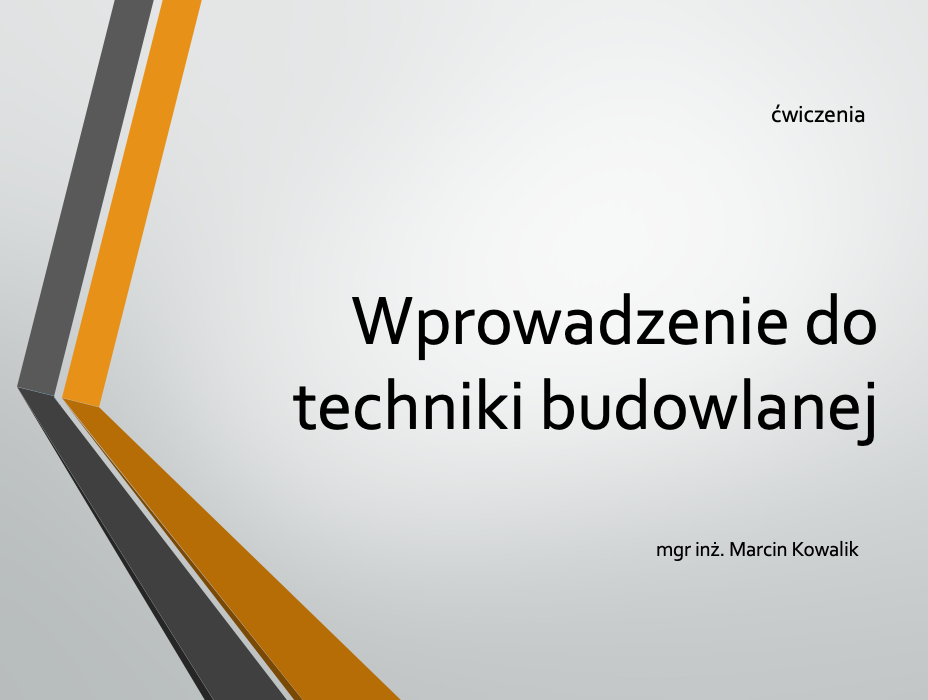 Wprowadzenie do techniki budowlanej 2024